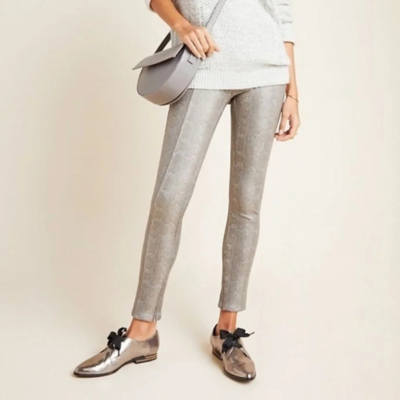 Anthropologie Snakeskin Metallic Legging 27 - Picture 1 of 4